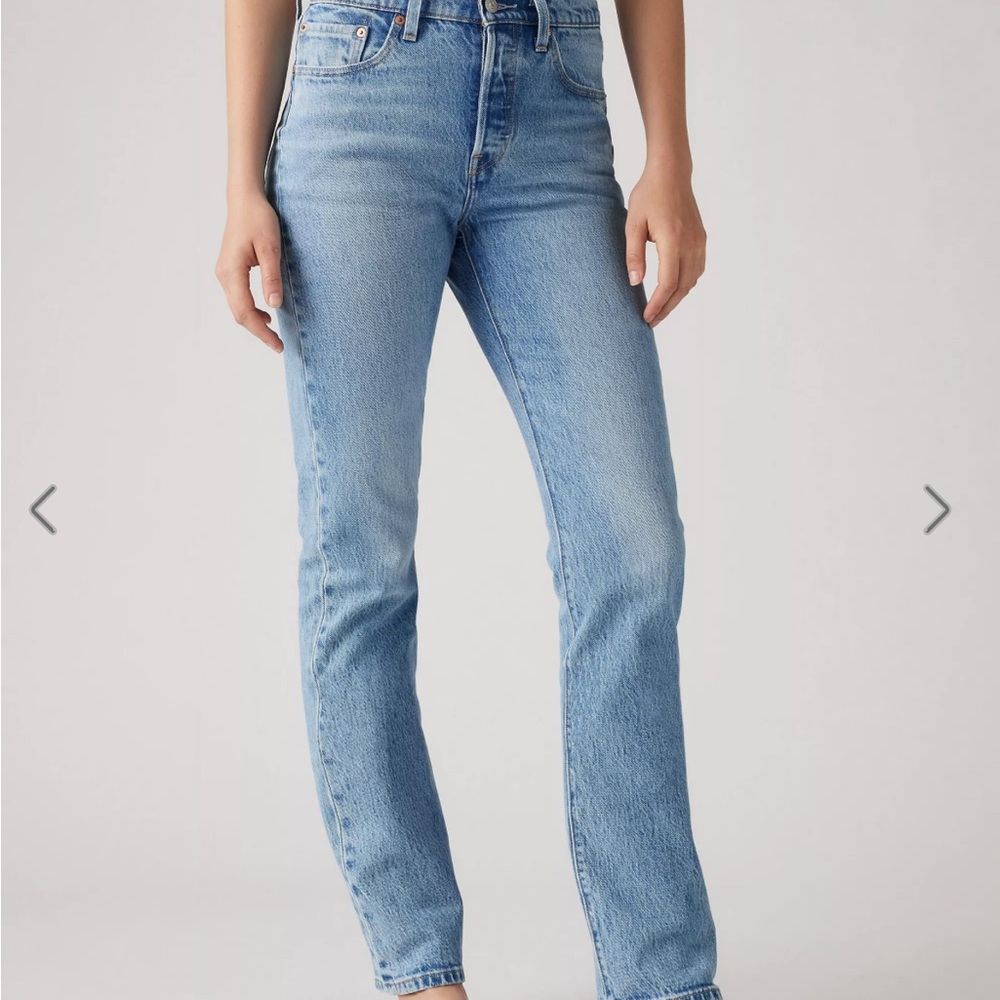 Levi's Light Blue 501 Straight Leg Jeans